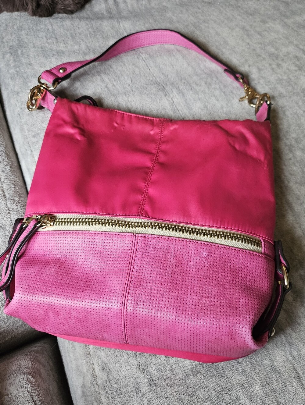 Sondra Roberts Squared hot pink bag